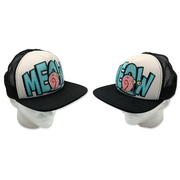 Other - 'Meow' Gary the Snail Themed Flat Trucker Hat 14+ OSFM